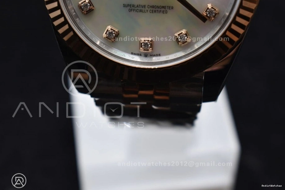 41 SS Edition EasyMatch Bracelet VR RG 904L 1:1 Jubilee Clean Best Dial Steel on MOP 126333 Diamonds White DateJust 655 0223